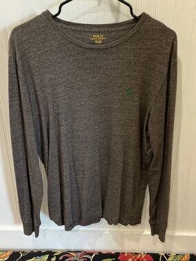 Polo by Ralph Lauren Men’s Long-Sleeve Crew Neck Shirt - Gray